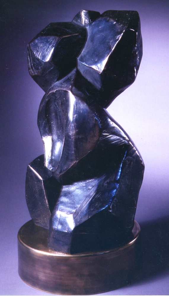 'Il vuoto che lascia l'amore' bronzo nero lucidato (dall'argilla) cm30x20x38