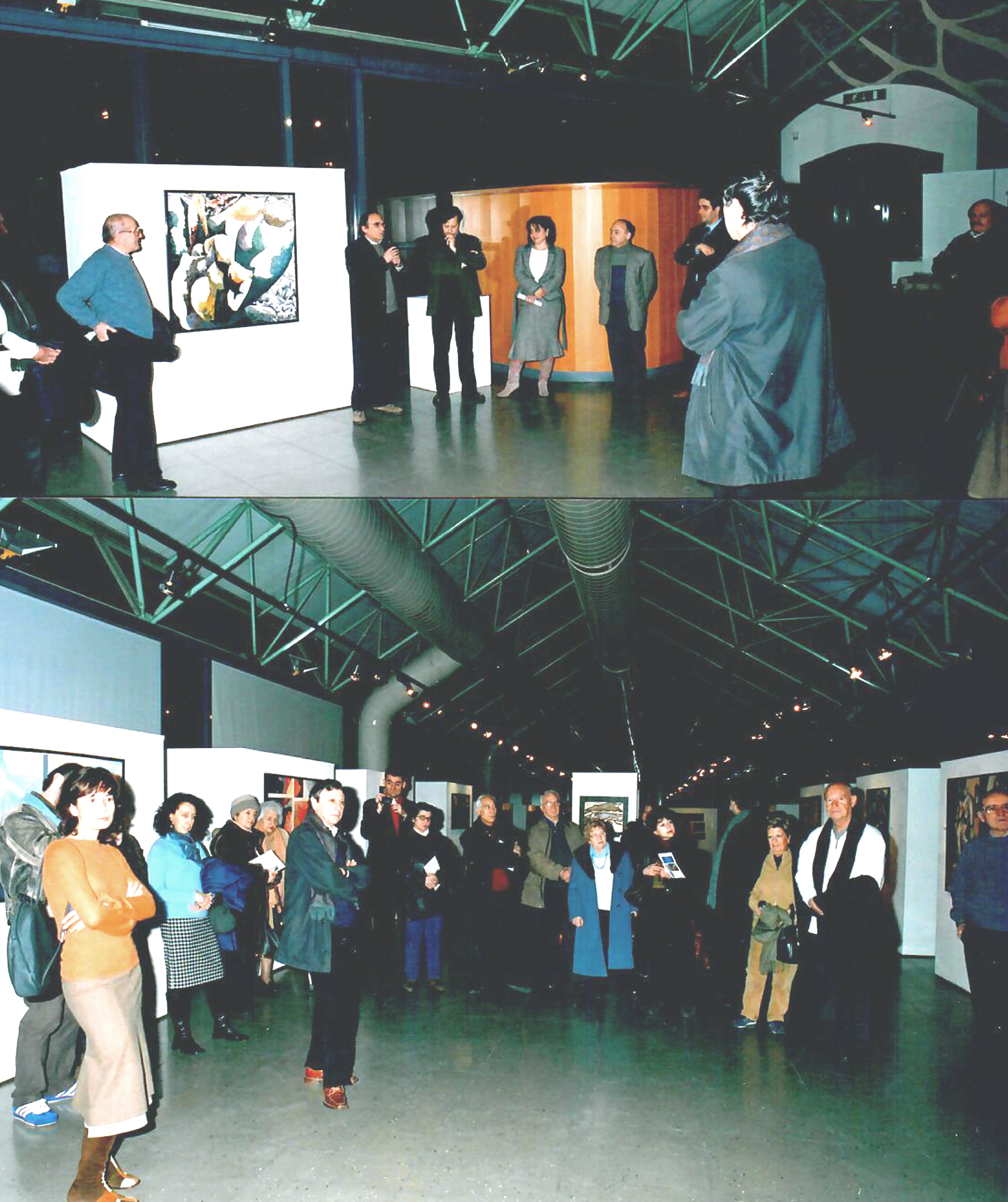 Personale Cascina Grande, 2005, sopra con il critico Giorgio Seveso, l'organizzatore Maffi e l'Assessore alla Cultura