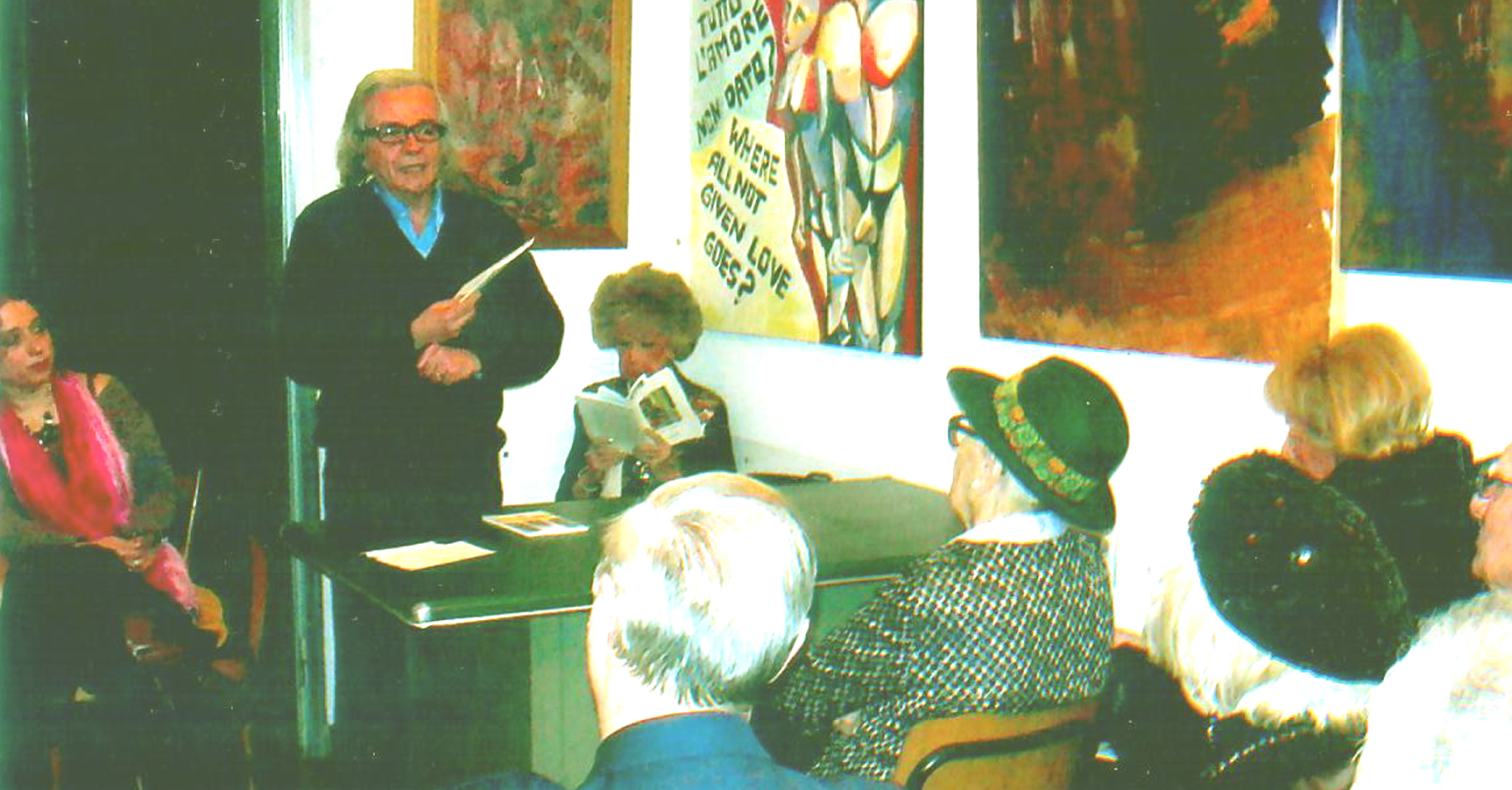Con il critico Gianni Pre, Presentazione Libro 'Vento Atlantico', Centro 'San Pietro', Milano, 2010
