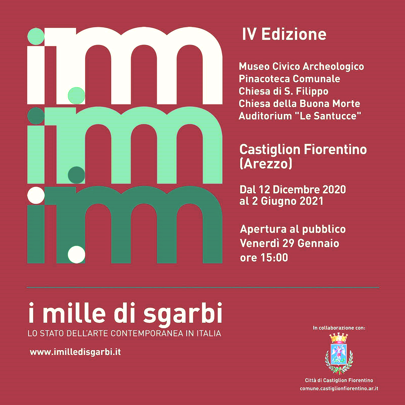 2021 - 'I Mille di Sgarbi IV Edizione', Gladys Sica, Locandina, Castiglion Fiorentino