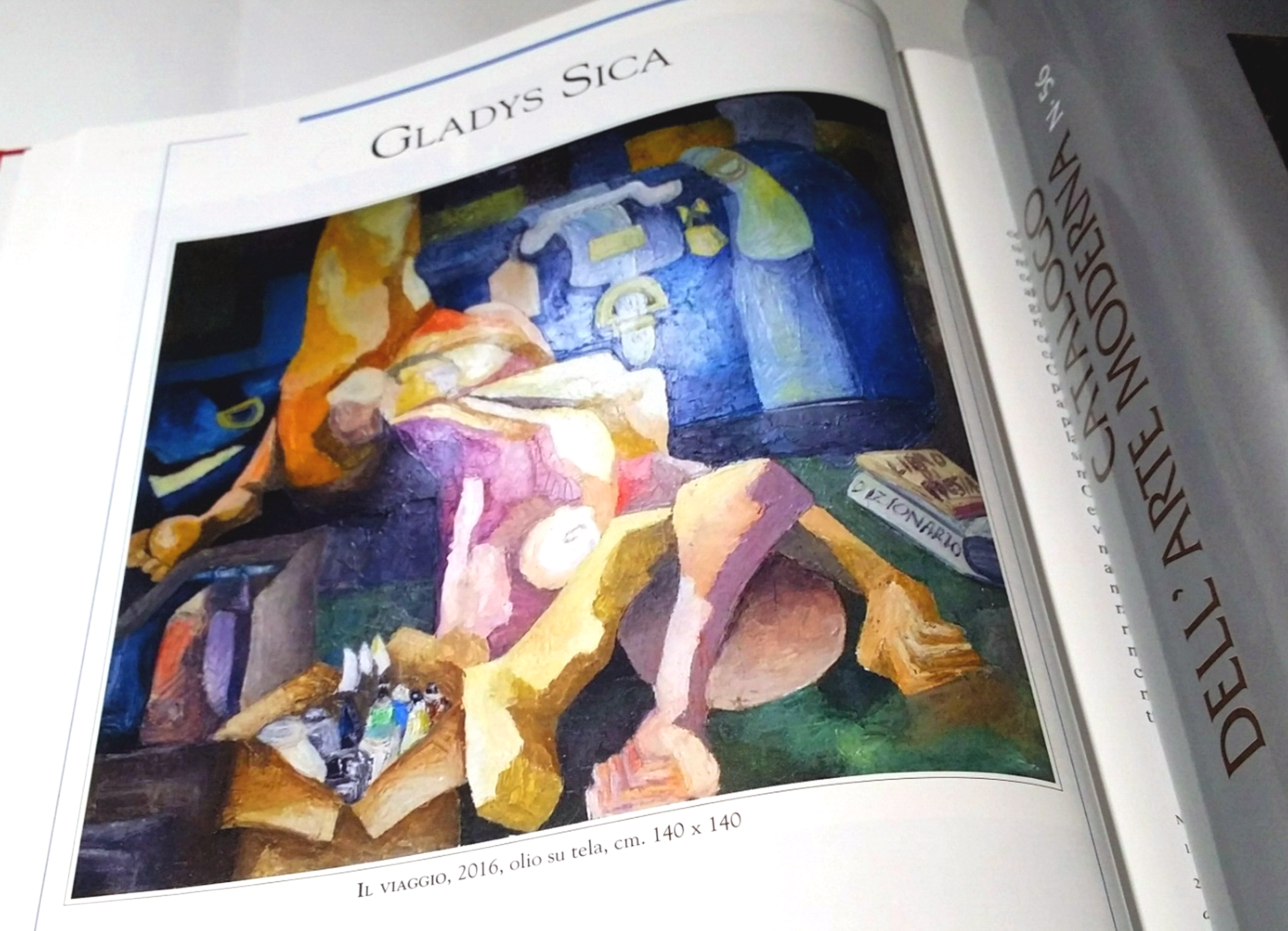 2019 - Pubblicazione Catalogo dell'Arte Moderna, CAM 56, Cairo Editoriale G. Mondadori, direttore editoriale Carlo Motta, -IL VIAGGIO - olio su tela 140x140, MI.