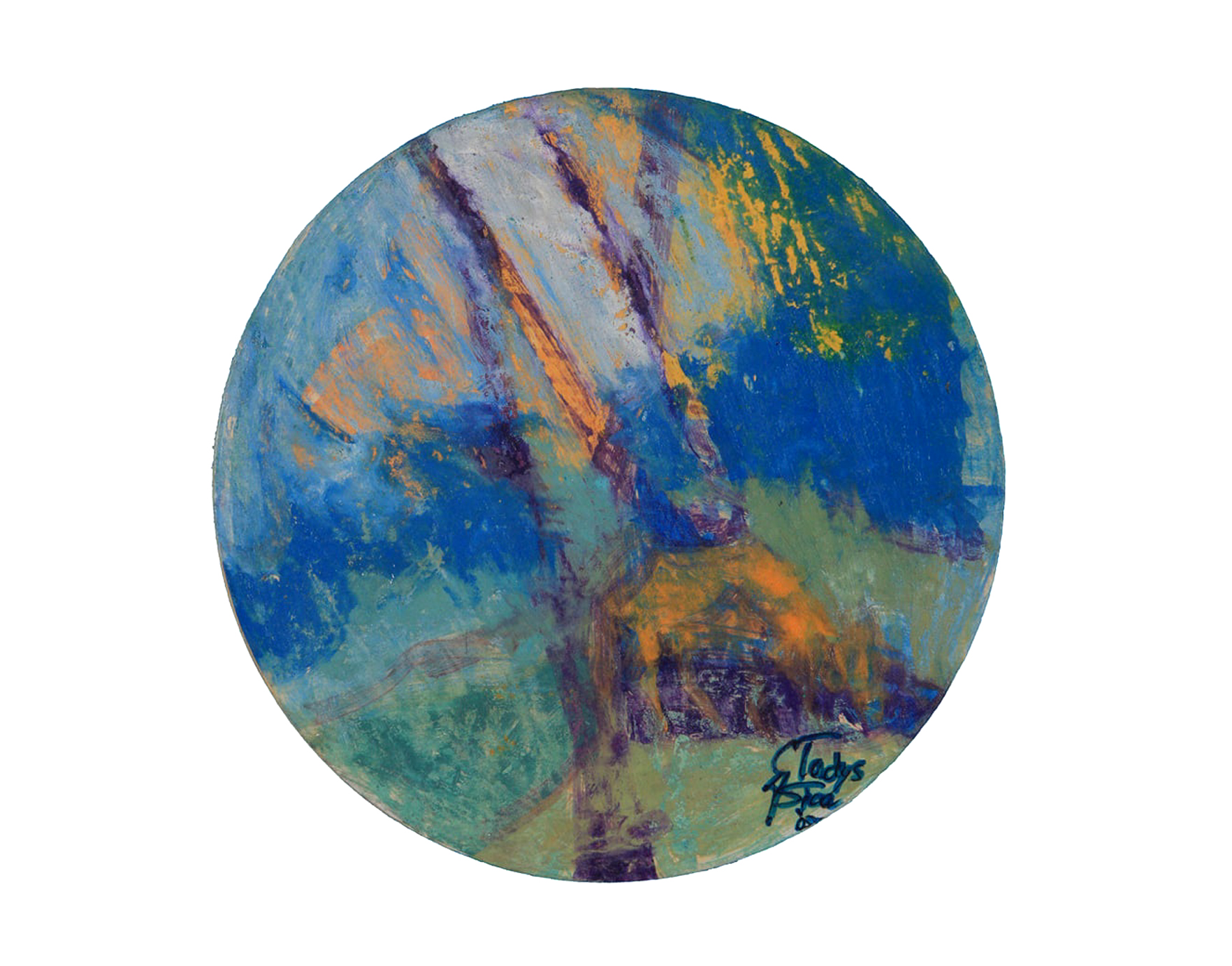 2016 - Gladys Sica, olio su tela, 20x20, Collezione 'CIRCLES, 800 Tondi d'arte di Duilio Zanni', Catalogo NOIBRERA - Associazione Culturale.