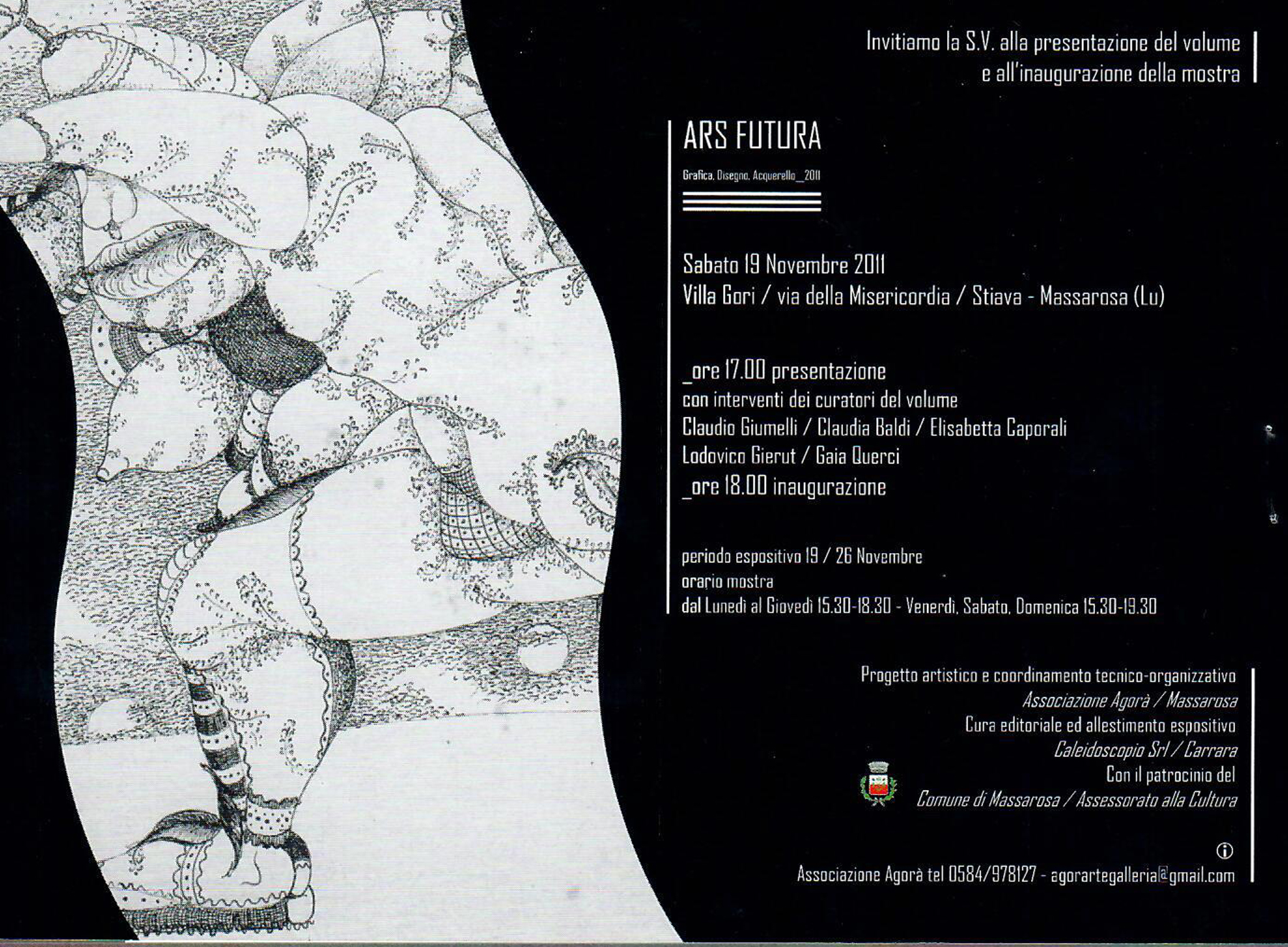 2011 - 'Ars Futura-Grafica, Disegno, Acquarello 2011', Gladys Sica, Catalogo Caleidoscopio Srl, Carrara