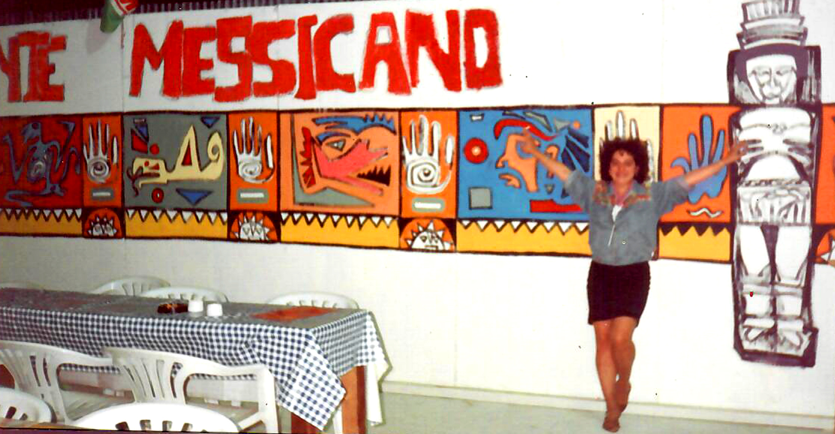 1992 - Decorazione, Murales, dettaglio, Ristorante Messicano, Milano