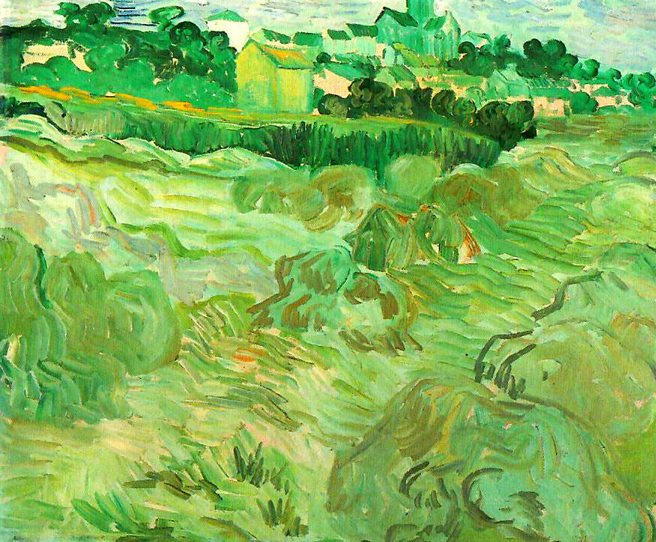 Vincent Van Gogh, 'Veduta di Auvers con campo di grano', 1890, Musèed'art et d'histoire, Ginevra