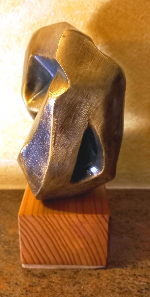 'Progetto per una grande scultura' bronzo su larice cm12x13x8