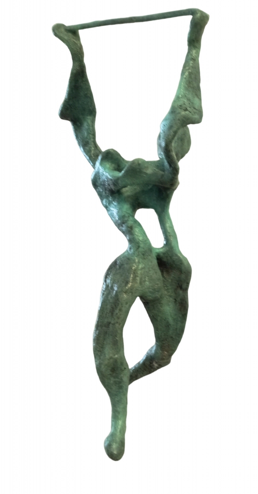 'Danza sciamanica' bronzo patinato  (dal filo di ferro e gesso) cm26x21x55 