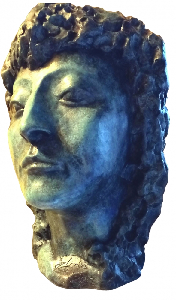 'Antenato' bronzo su marmo cm25x31x38-